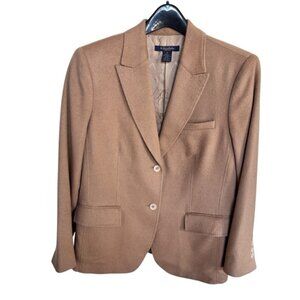Brooks Brothers Vintage Women’s Italian Baby Camel HairTwo Button Blazer Size 12